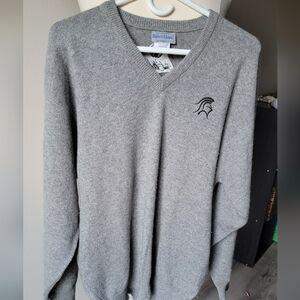 Bullock & Jones Men's Classic Gray V-Neck  Sweater